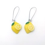Øreringe - store citroner med citronskive